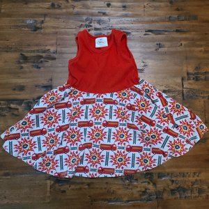 2T Princess Awesome Firetruck dress & matching adult headband